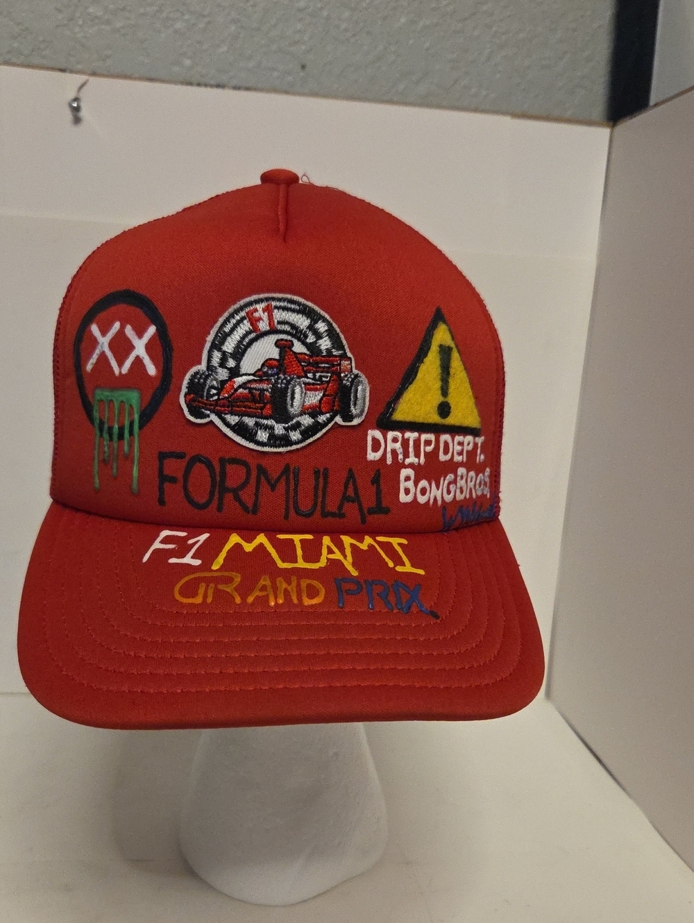 Red Formula 1 Embroidered Racing Cap - Unbranded